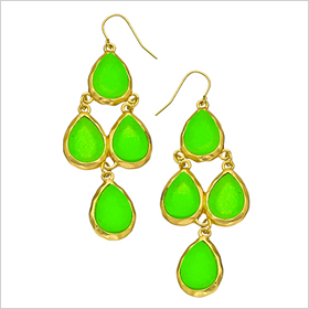 electric green neon earrings