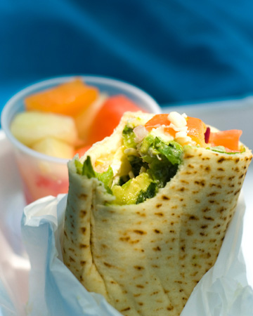 Healthy wrap sandwich