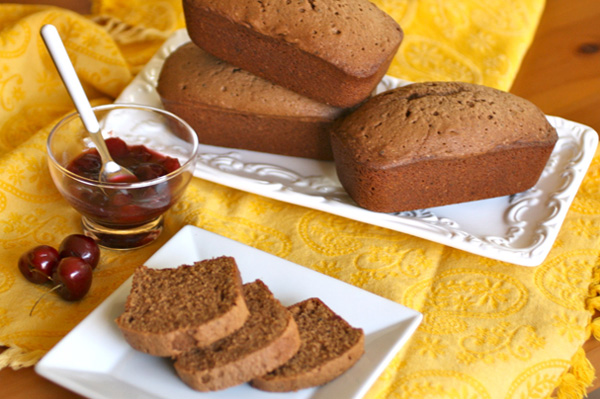 Individual Pound Cakes with Cherry-port Topping