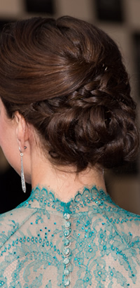Kate Middleton's braided updo hairstyle at the British Olympics Gala