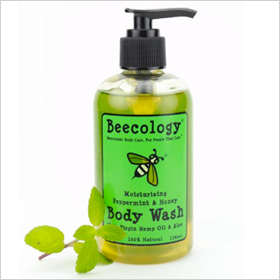 Beecology's Honey and Peppermint Body Wash.