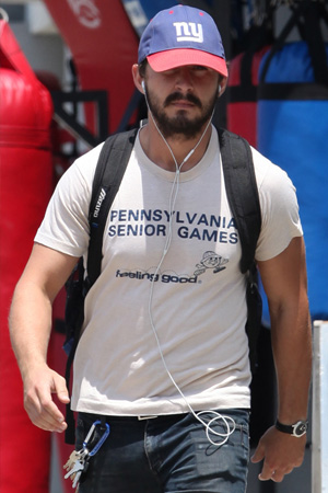 Shia LaBeouf leaving gym