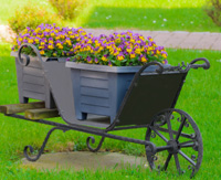 Wheelbarrows or wagons