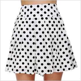 polka dot skirt from Lulus 
