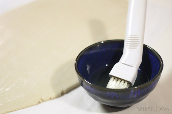 Brush on egg whites
