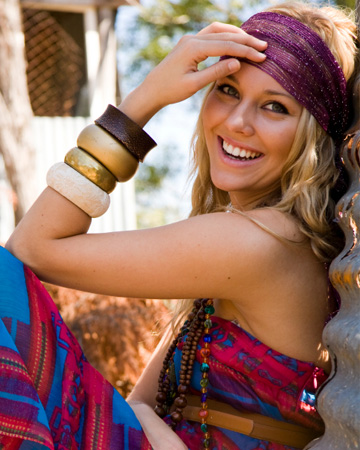 Woman wearing headscarf