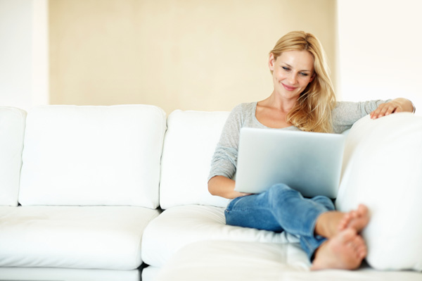 Woman on computer