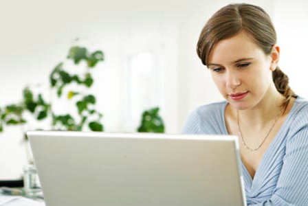 Woman on the computer