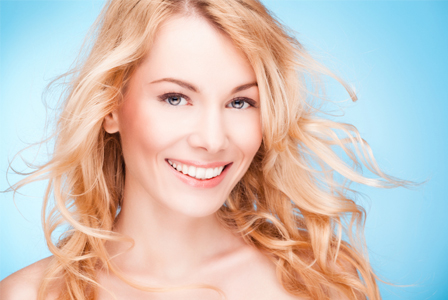Woman with wavy hair