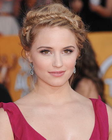 Dianna Agron's braid at the SAG awards