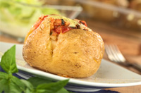 Parmesan chicken baked potatoes