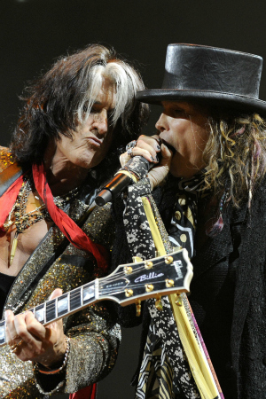 Joe Perry and Steven Tyler of Aerosmith Performing