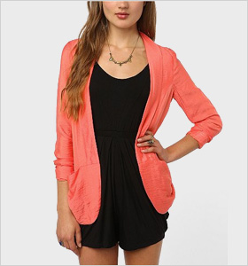 drapey coral blazer