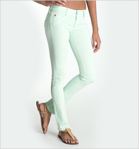 mint Hudson skinny jeans