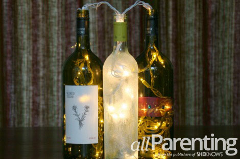 Wine bottle lamps