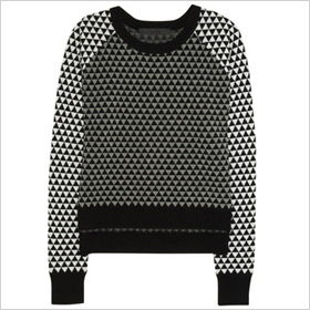 Black and white raphic sweater