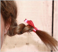 Pippi Longstocking hair tutorial - braids