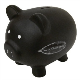 chalkboard piggy bank