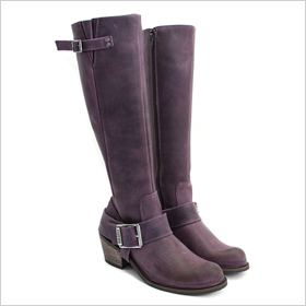 Purple riding boots