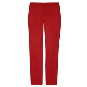 Deep red twill pants