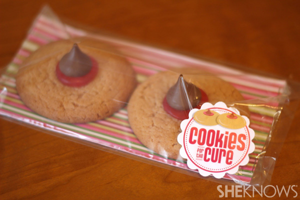 Boob cookies in packaging