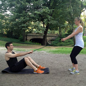 Resistance Band Row with Seated Partner