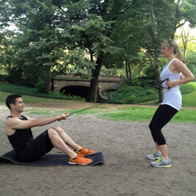 Resistance Band Row with Seated Partner