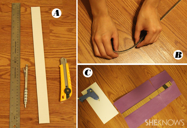 Creating the straps to your backpack for your Dora the Explorer Halloween costume
