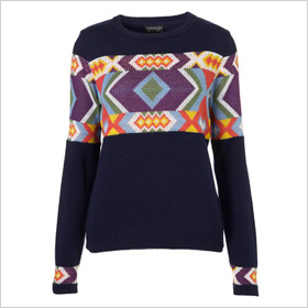 Bold print sweater