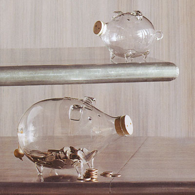 glass piggy banks