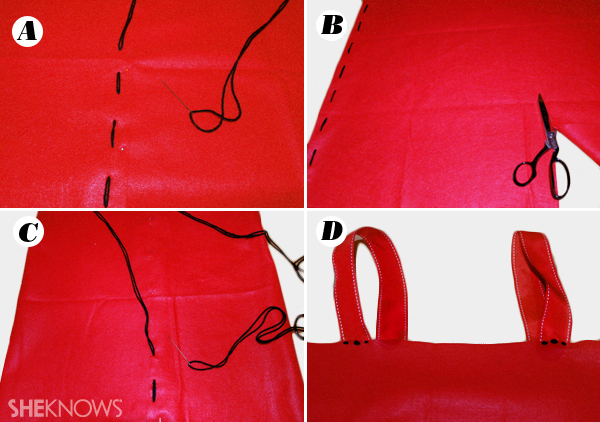 Sewing the gumball machine Halloween costume