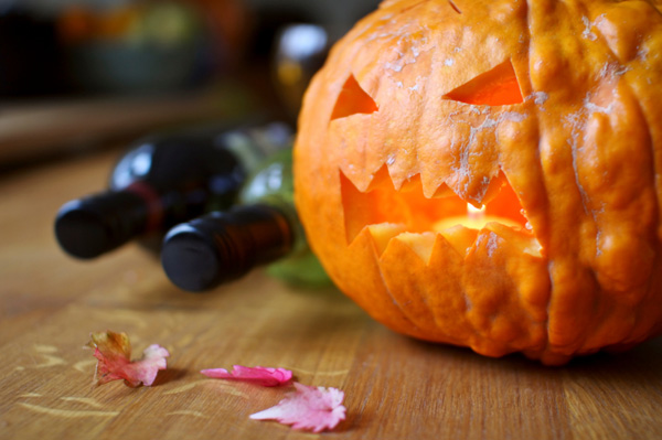 Pumpkin and wine