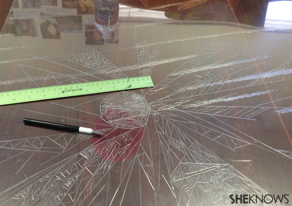 Cracked screen of the broken iPhone Halloween costume