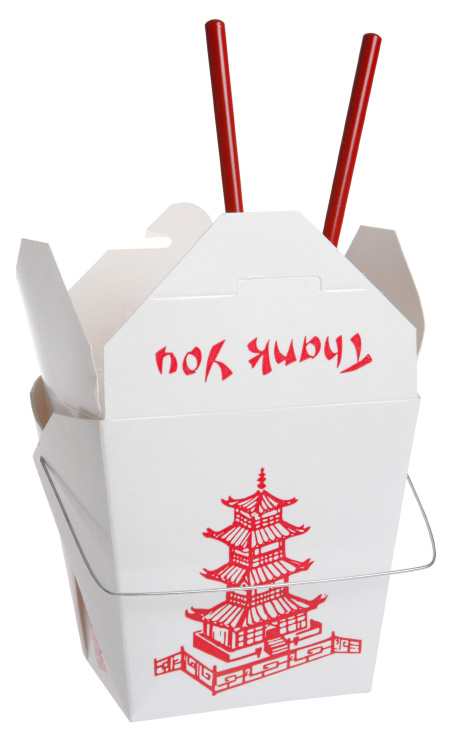 Isolated chinese food container