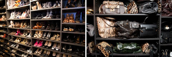Mary Alice's purse and shoe closet