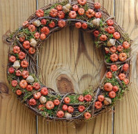 Mini pumpkin wreath