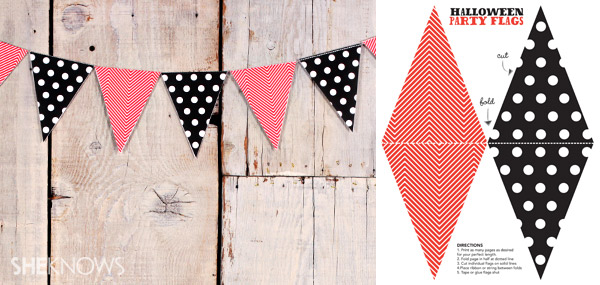 Printable Halloween party flags
