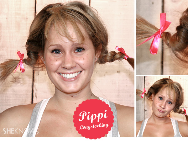 Pippi Longstocking hair tutorial