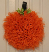 Pumpkin mesh wreath