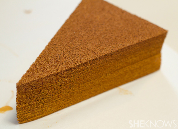 Painted pumpkin pie postcard