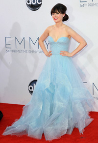 Zooey Deschanel at the 2012 Emmy Awards