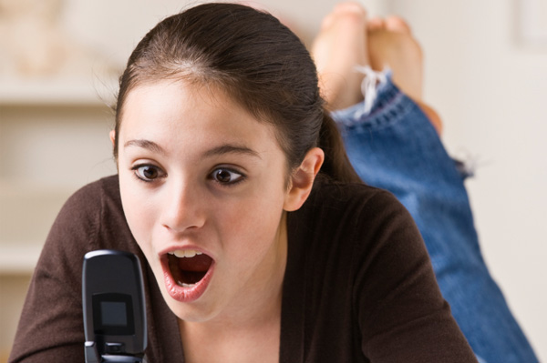 teenager texting