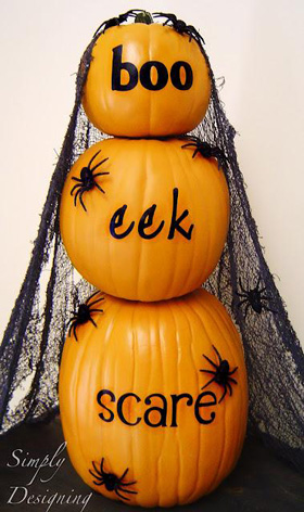 Boo Eek Scare Stacking Pumpkins