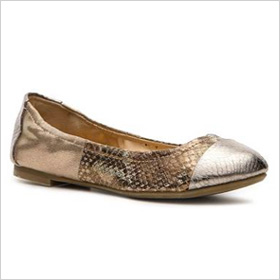 snakeskin print flats 