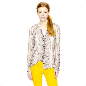 Bold blouse in snake print