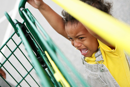 Toddler having tantrum