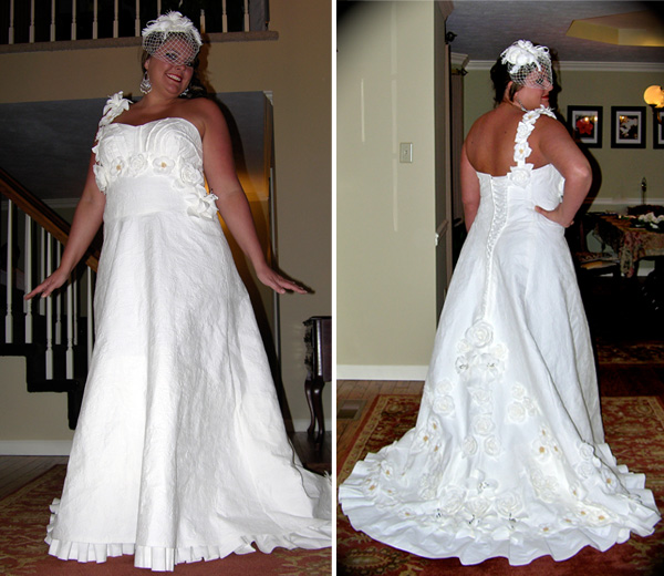 toilet paper wedding dresses