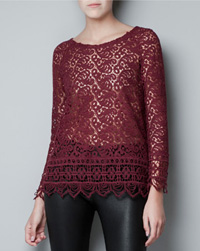 My pick: Guipure top with open back, $90, Zara.com