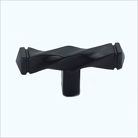 twisted t-shape drawer pull (
