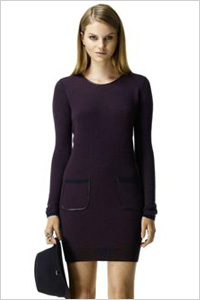 tartan knit sweater dress